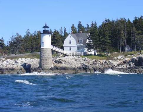 Lighthouse Point on the Coast of Maine Overlooking Penobscot Bay